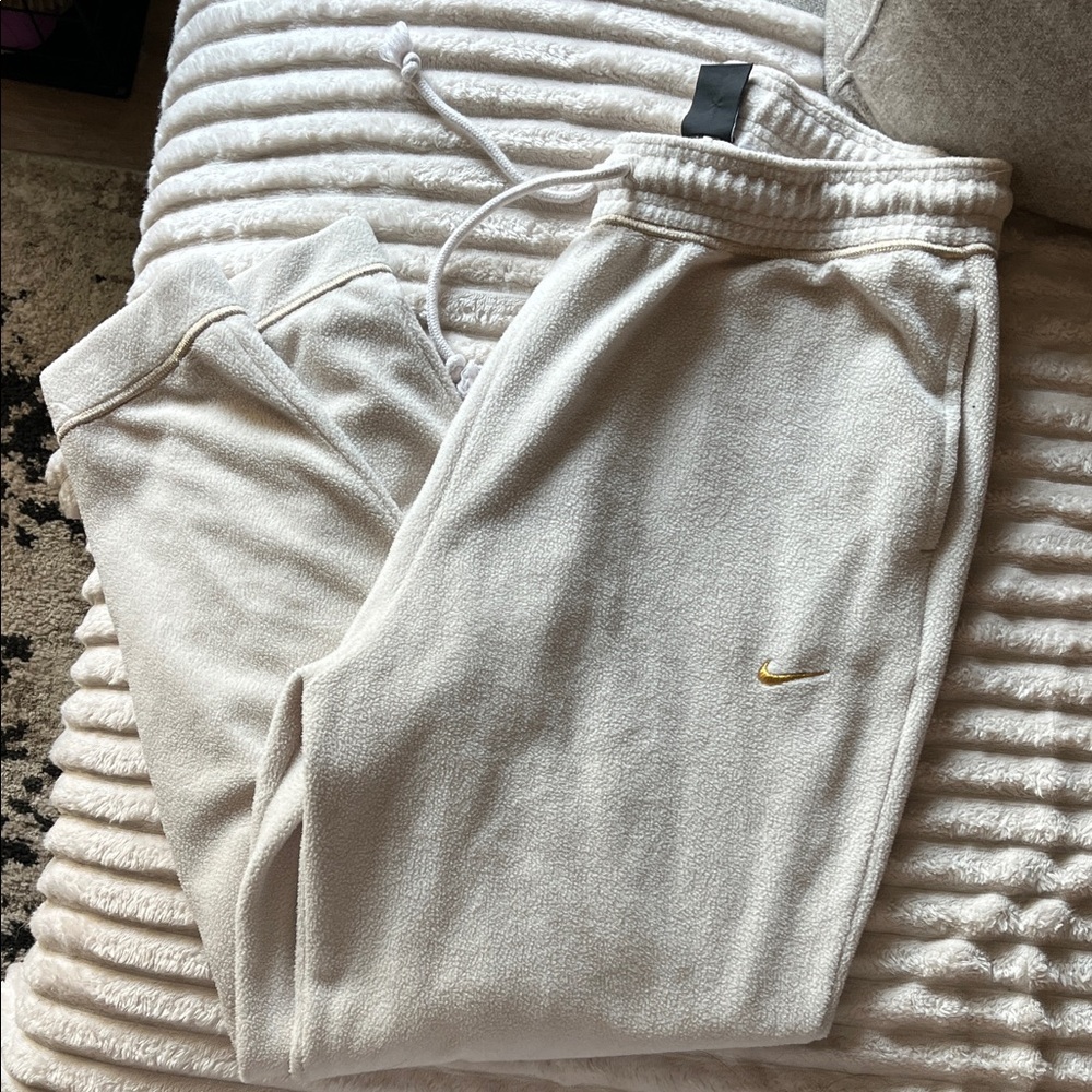 Nike Off-White Joggers with Gold Swoosh